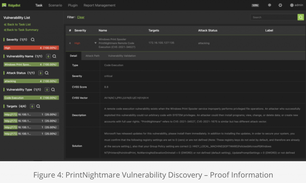Figure 4: PrintNightmare Vulnerability Discovery – Proof Information